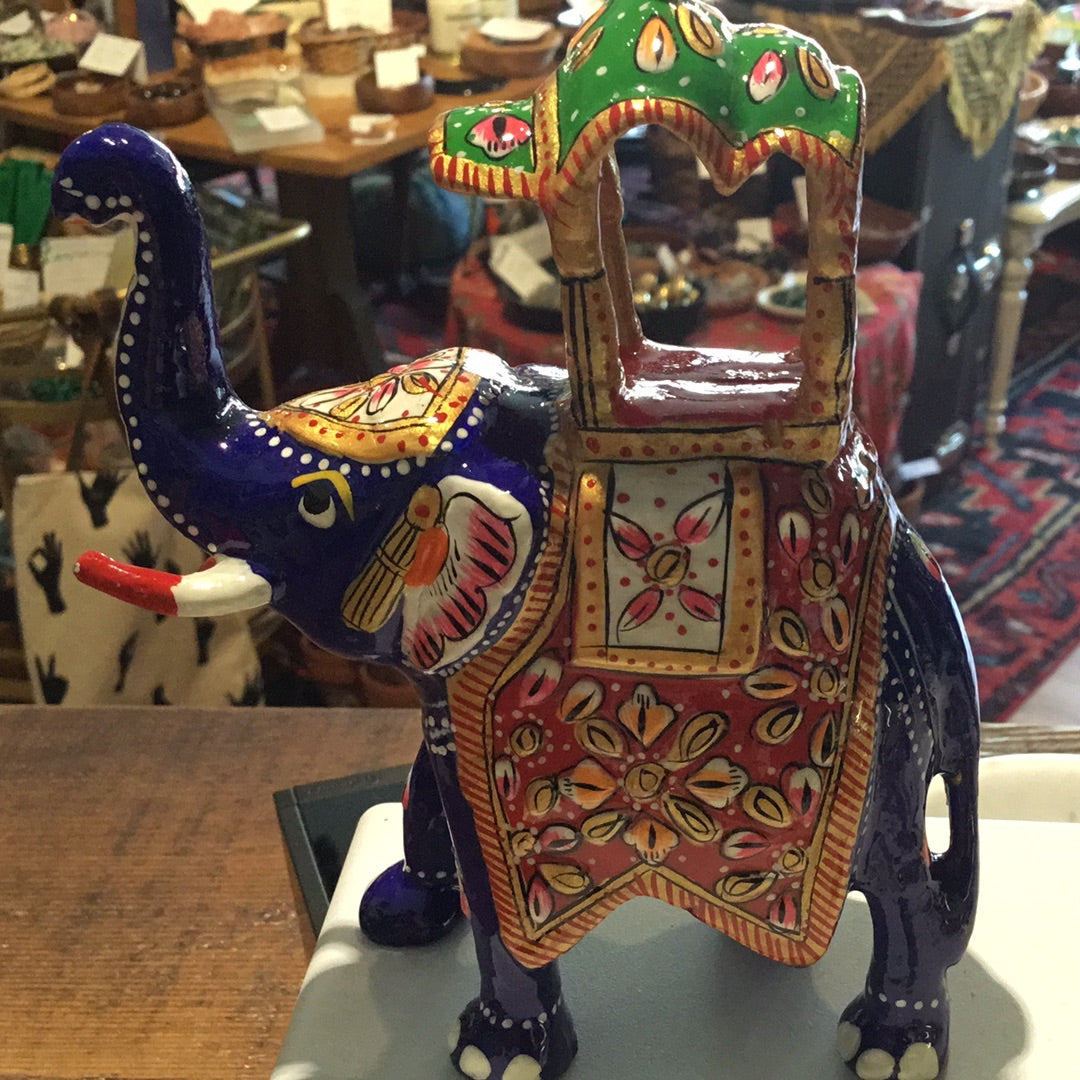 Painted elephant, 6”