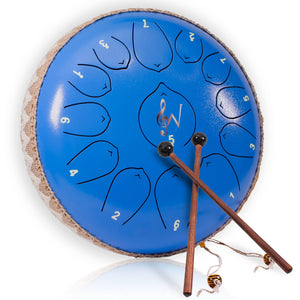 Wise Harmony Steel Tongue Drum 12 Inch 13 Notes: Navy Blue