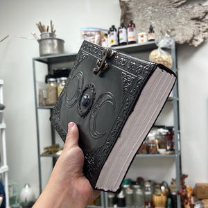 Triple Moon Leather Black Journal