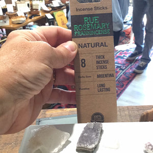 Natural Rue Rosemary Frankincense Incense Sticks