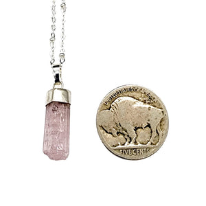 Dainty Silver Tourmaline Necklace: C. Pink Tourmaline