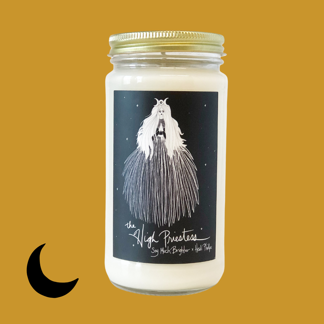 Tarot Candle: The High Priestess // Non-toxic Soy Wax Candle