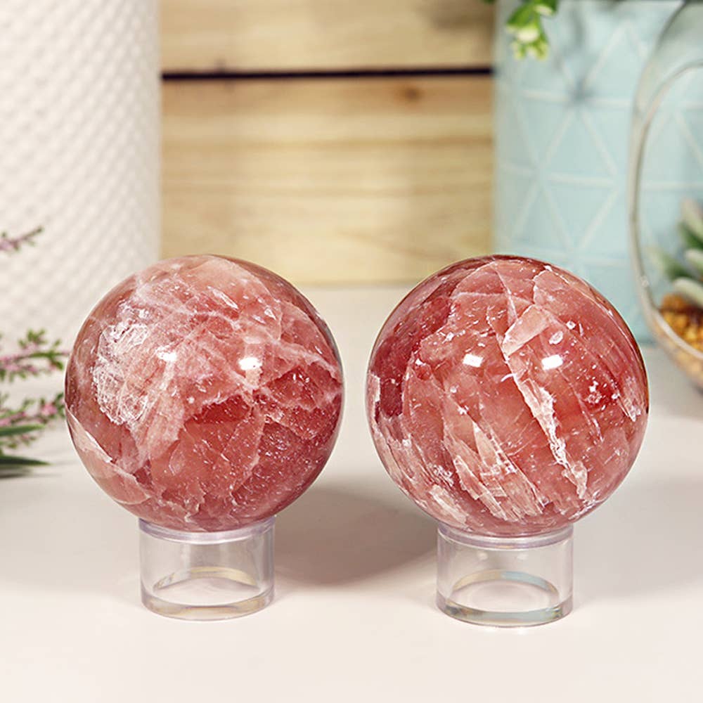 Rose Calcite Sphere - Gemstone Spheres