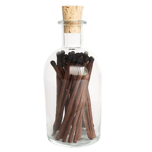 Cinnamon Black Long Matches in Corked Apothecary Jar