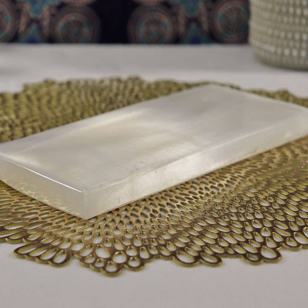 Selenite Charging Plate -XL- Natural Selenite for Cleansing