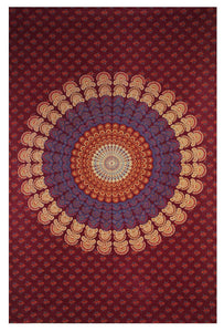 Lotus Mandala Tapestry Wall Decor Beach Throw 80”X50”