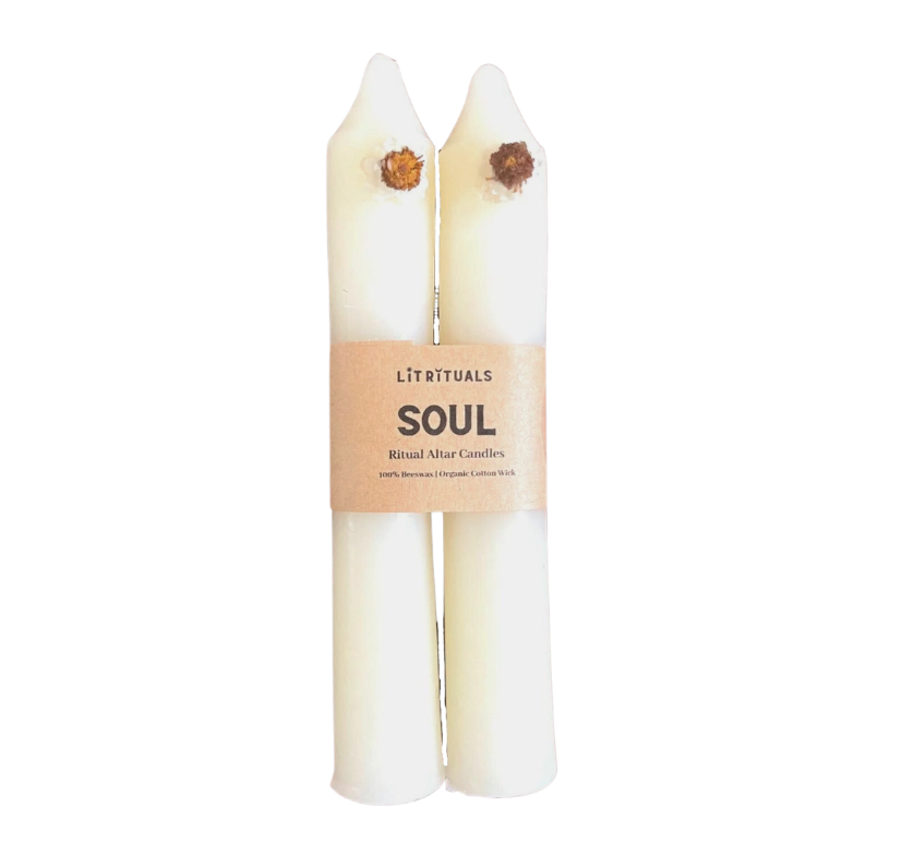 Large 'Soul' Beeswax Altar Candles