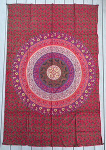 Floral Mandala Tapestry Wall Decor Beach Throw 80X50 Inches