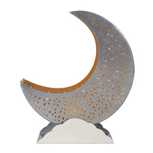 Silver Crescent Moon Candleholder