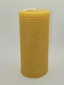 Flat Top Honeycomb Pillar Candle