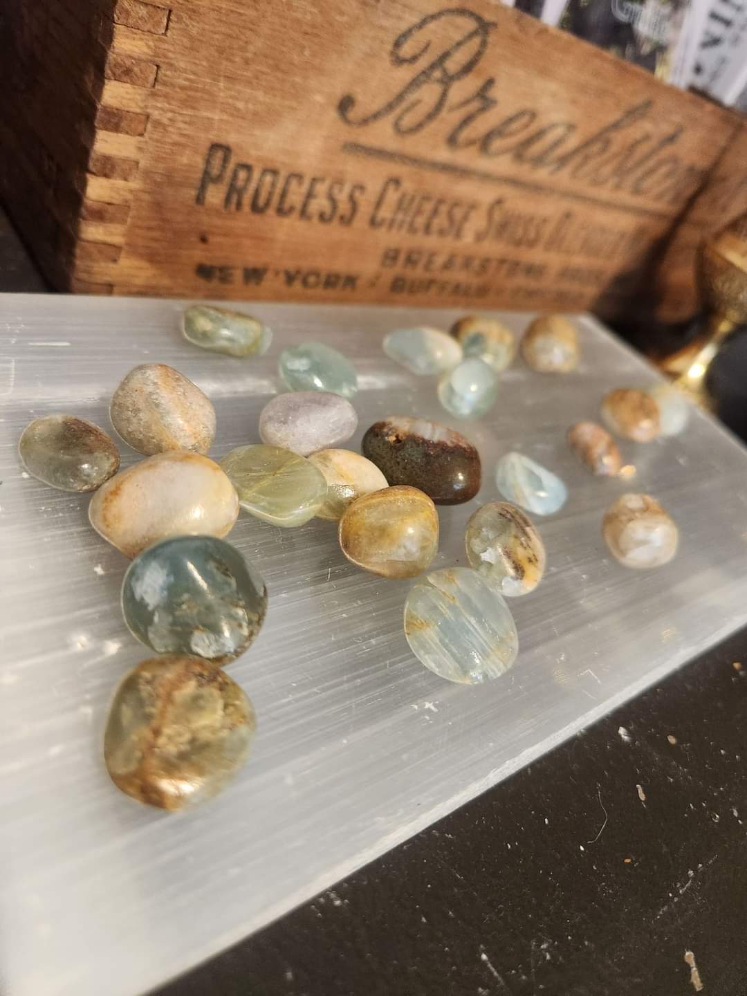 Tumbled Aquatine Calcite