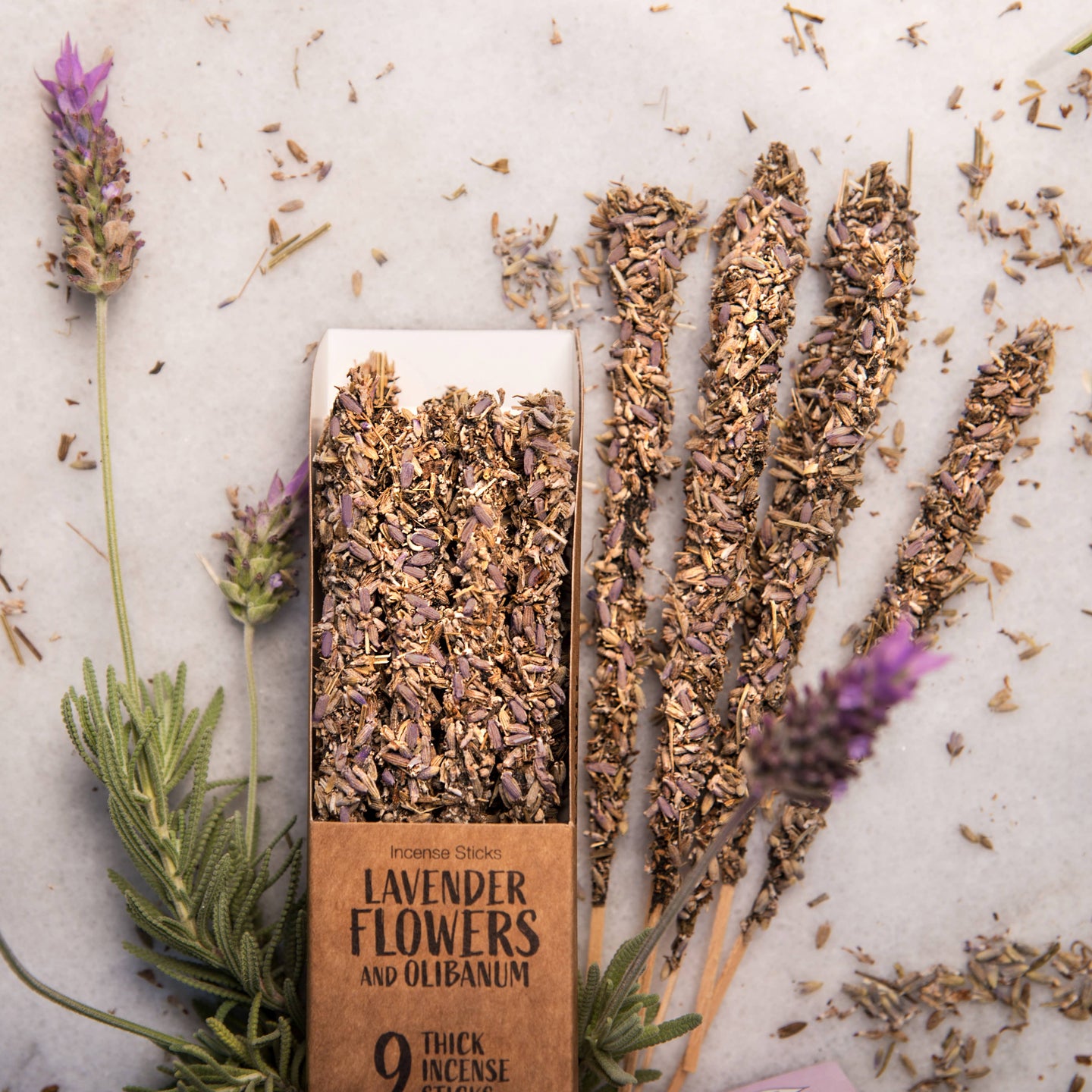 Lavender Flowers & Olibanum Herbs Incense