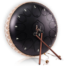 Steel Tongue Drum 12 Inch 13 Notes: Black