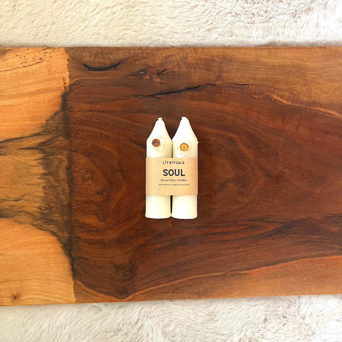 Small 'Soul' Beeswax Altar Candle
