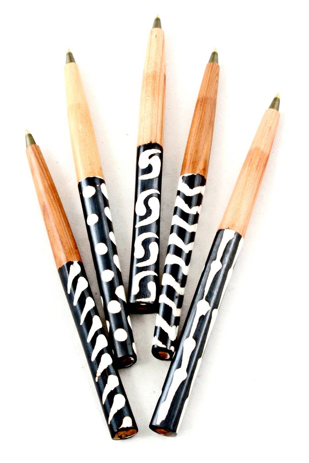 Akamba Batik Dyed Cow Bone and Wild Olive Wood Ink Pen