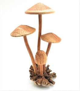 Hand Carved Large Wooden Mushroom
