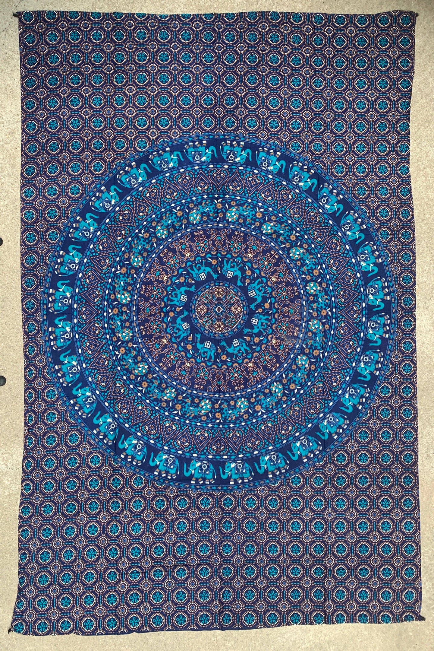 Animal Mandala Tapestry Wall Beach Throw Decor 80” X 50”