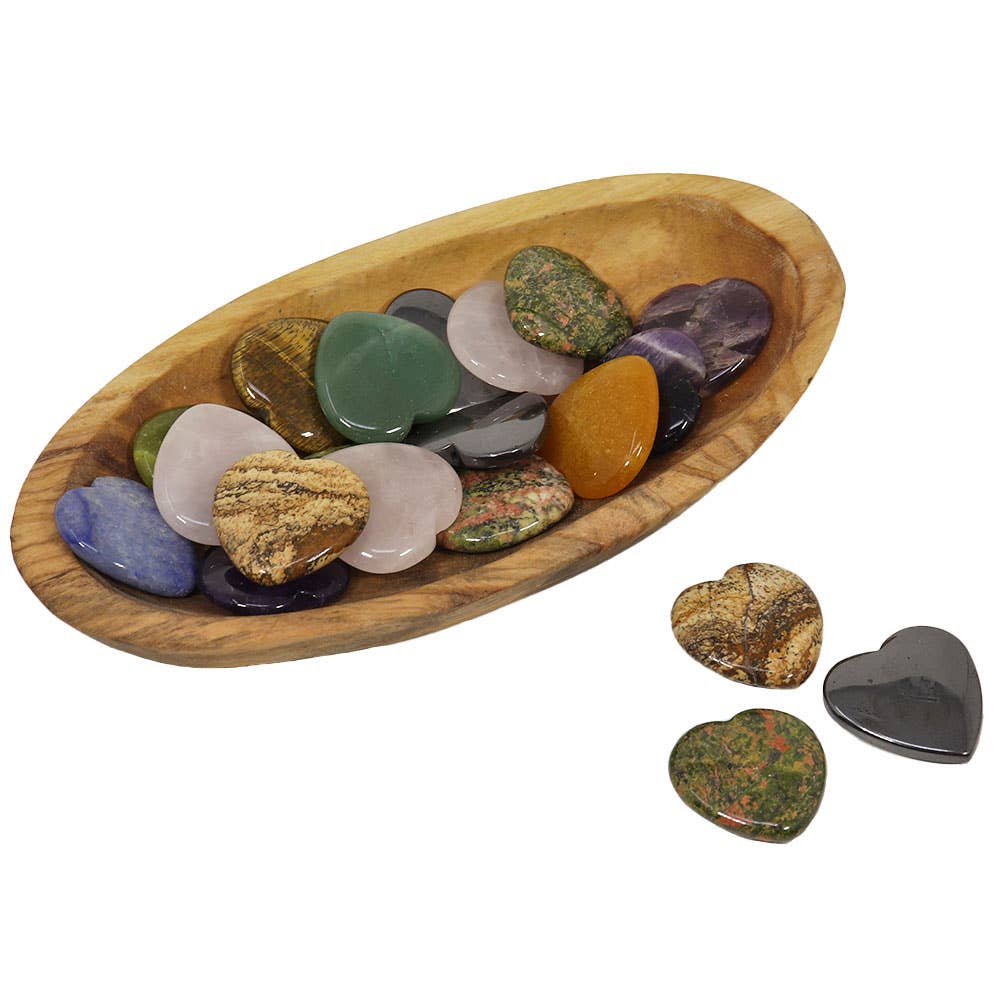 Assorted Mini Heart Stones Assorted  | Gemstone Heart