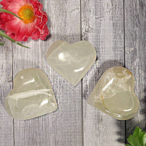White Calcite Hearts (sold/lb) - Gemstone Hearts