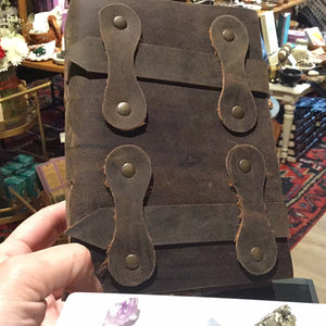 Medium leather journal double flap