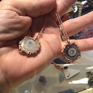 Amethyst Stalacite Flower Necklace