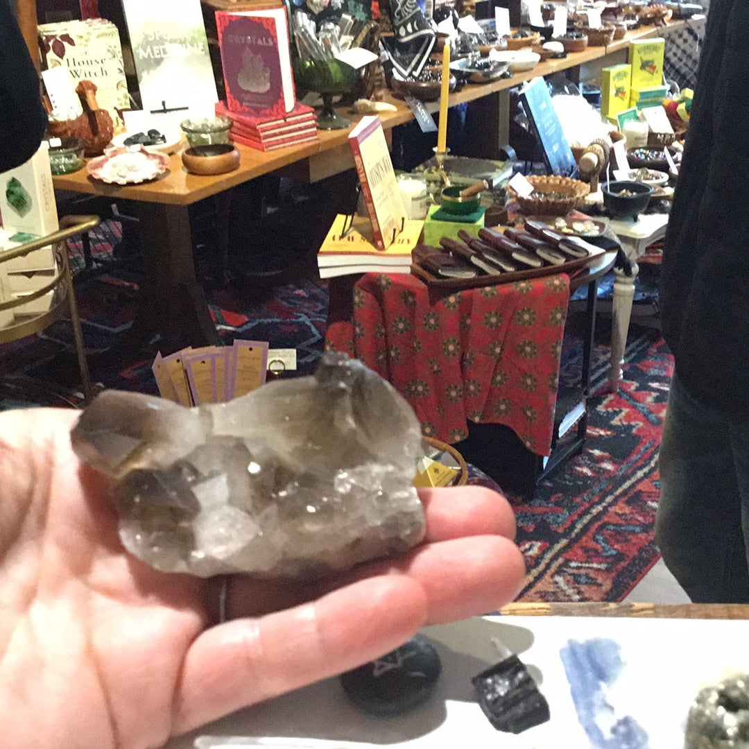 Morion Quartz point, large size, (black Quartz)