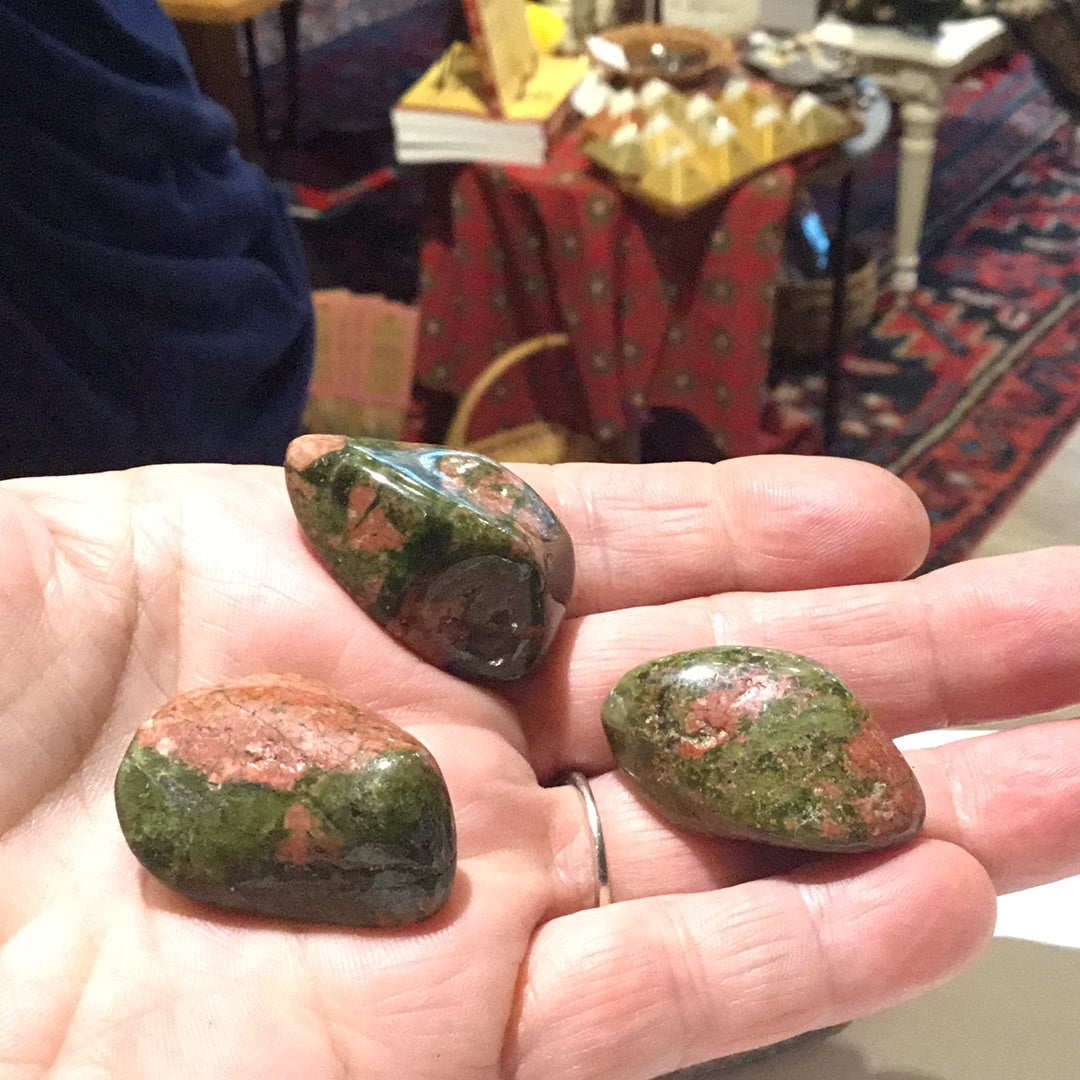 Unakite tumbled stone