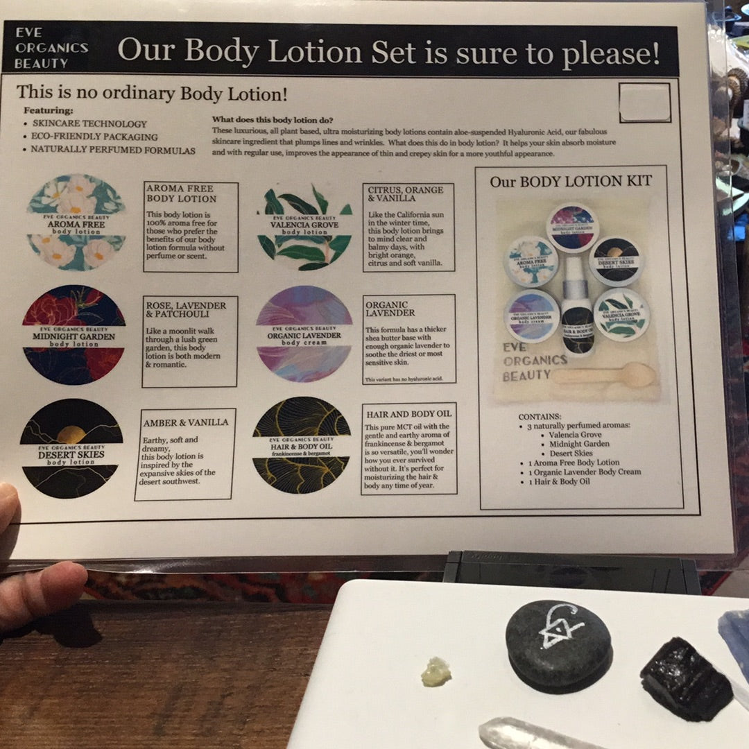 Eve Organics Body Lotion kit