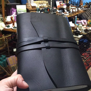 Large leather journal with wrap